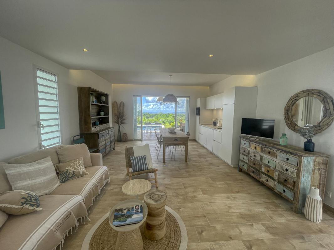 13.Location villa piscine vue mer St François Guadeloupe_Salon